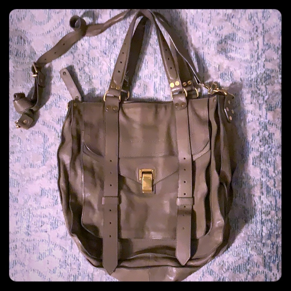 Proenza Schouler lambskin ps1 tote smoke